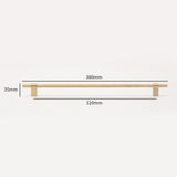 Simple Brass Cabinet Door Handle Black Gold Long Pull