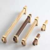 Square Wooden Walnut Kitchen Cabinet Handle