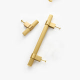 Solid Brass Gold Knurled Hardware Kitchen Cabinet Pulls