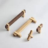 Square Wooden Walnut Kitchen Cabinet Handle