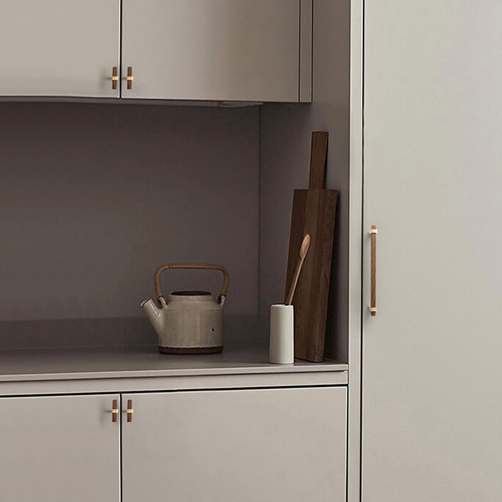 Square Wooden Walnut Kitchen Cabinet Handle
