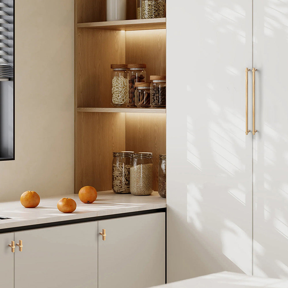 Square Wooden Walnut Kitchen Cabinet Handle