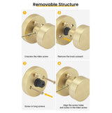 Heavy Duty Zinc Alloy Indoor Rounded Bathroom Door knobs