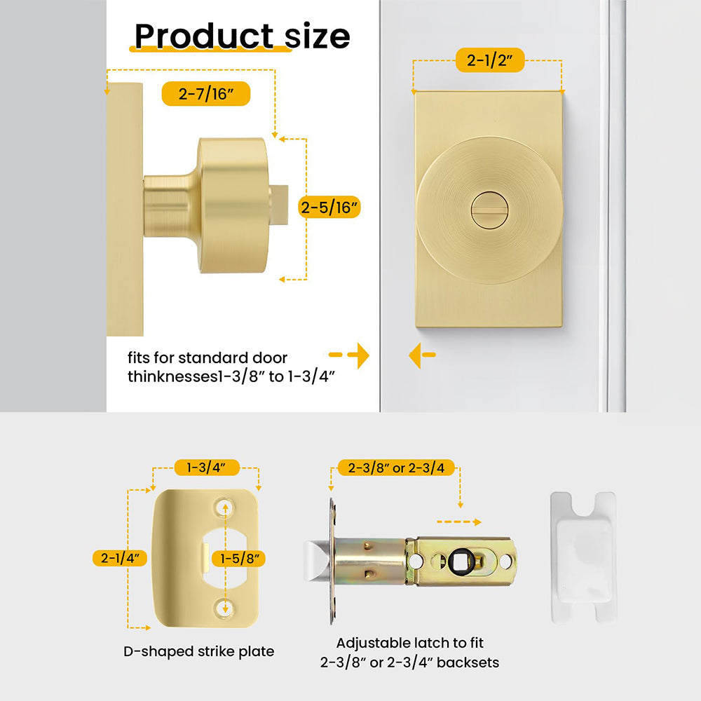 Zinc Alloy Heavy Duty Single-Sided Rectangle Door Knob