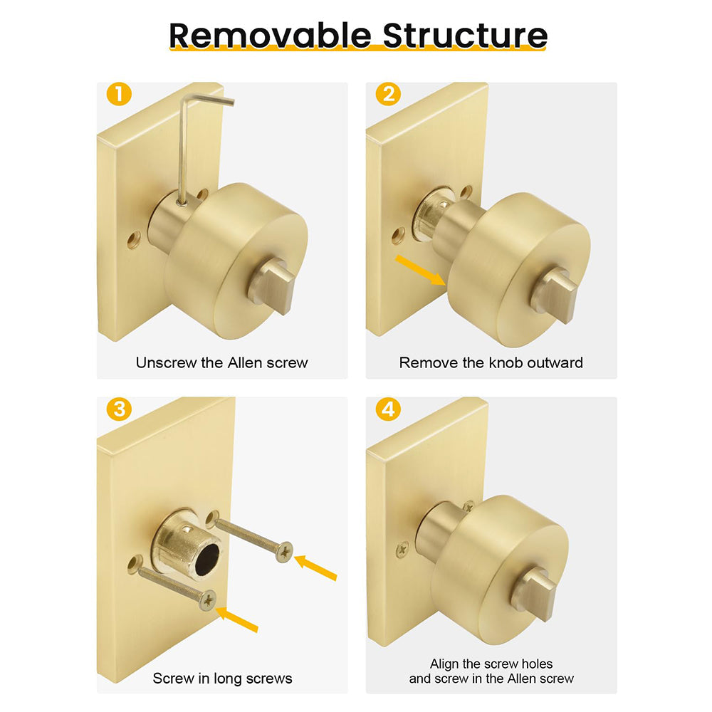 Zinc Alloy Heavy Duty Single-Sided Rectangle Door Knob