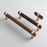 Square Wooden Walnut Kitchen Cabinet Handle