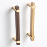 Square Wooden Walnut Kitchen Cabinet Handle