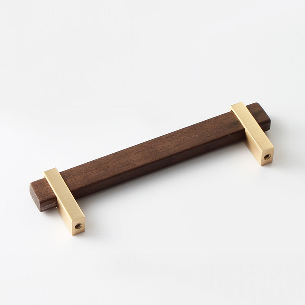 Square Wooden Walnut Kitchen Cabinet Handle