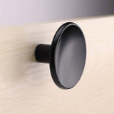 Black Round Drawer Knobs Solid For Kitchen Cabinets Door