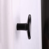 Black Round Drawer Knobs Solid For Kitchen Cabinets Door
