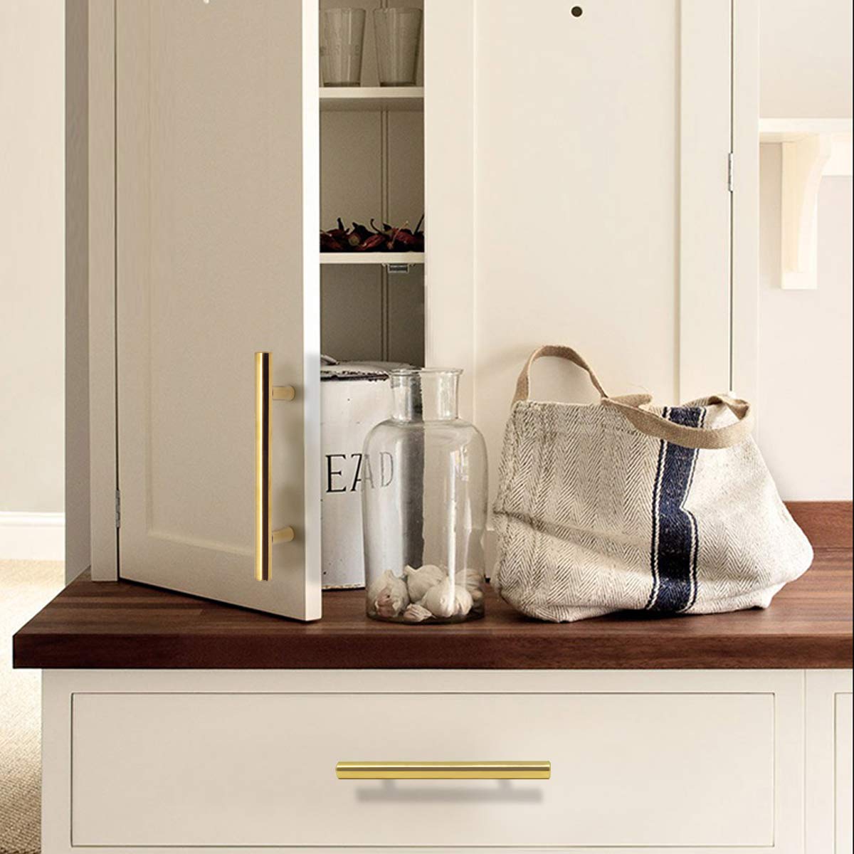 Brushed Gold Euro Style Cabinet Handles
