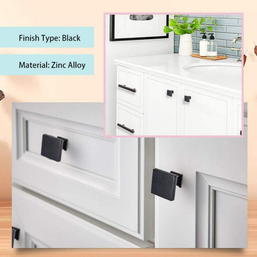 Square Zinc Alloy Kitchen Cabinet Knobs