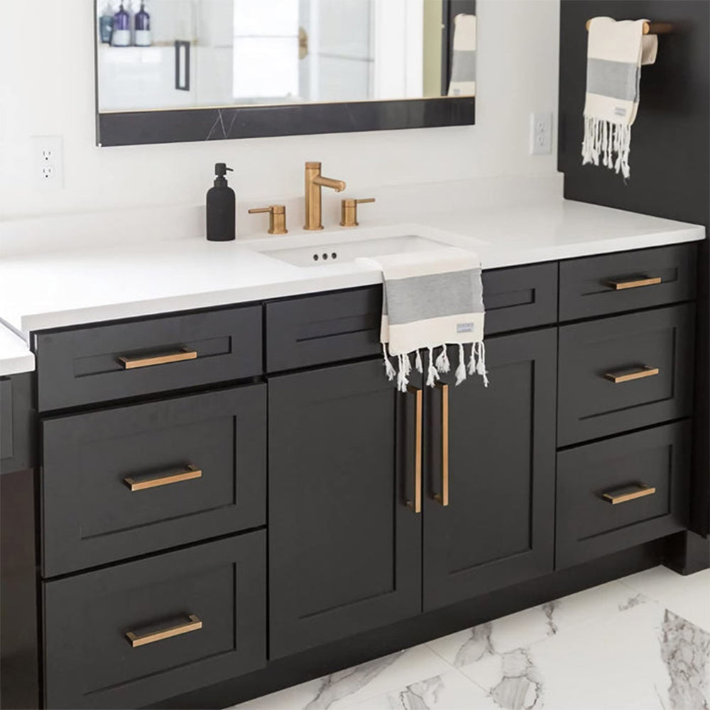 Champagne Bronze Square Cabinet Pulls for Kitchen
