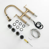 Three-hole Kitchen Sink Universal Pull-out Faucet