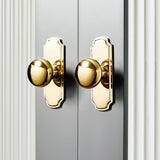 Beautify Holes Gold Kitchen Cabinets knobs with Backplate