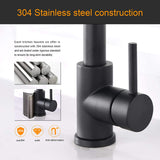 Single Handle Black Kitchen Faucet with Pull Down Sprayer