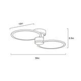 Circular acrylic ceiling-mounted installation