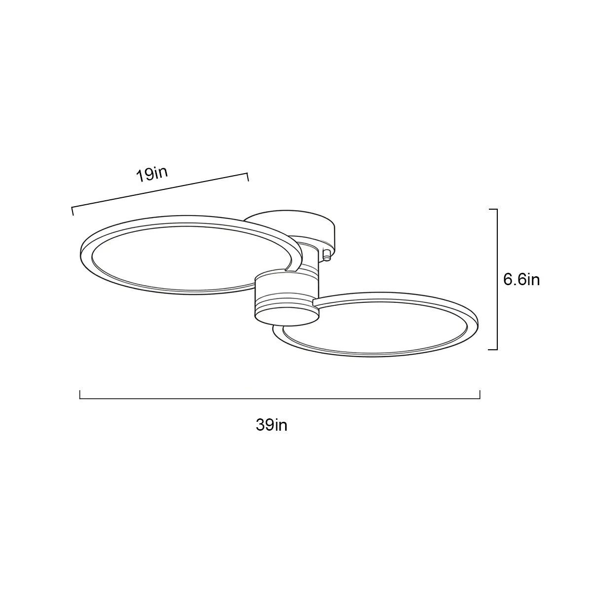 Circular acrylic ceiling-mounted installation