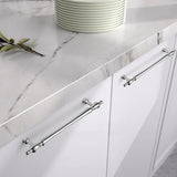 Chrome-Plated Drawer Handle Wardrobe Handle Bright Silver Cabinet Door Handle