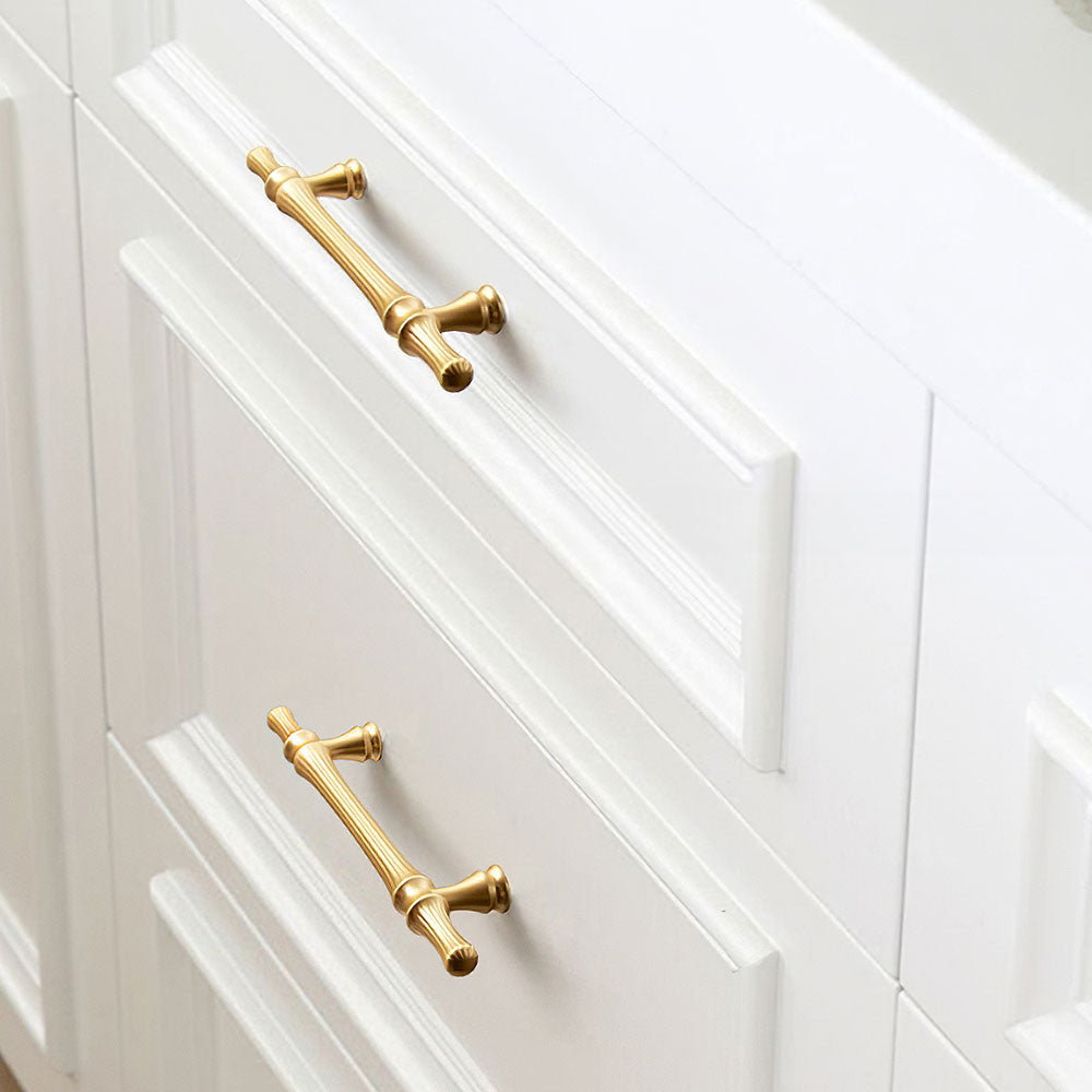 Nordic American Modern Luxury Gold Cabinet Handles