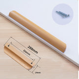 Morden Solid Wood Cabinet Drawer Pulls Wardrobe Handles Knobs for Home