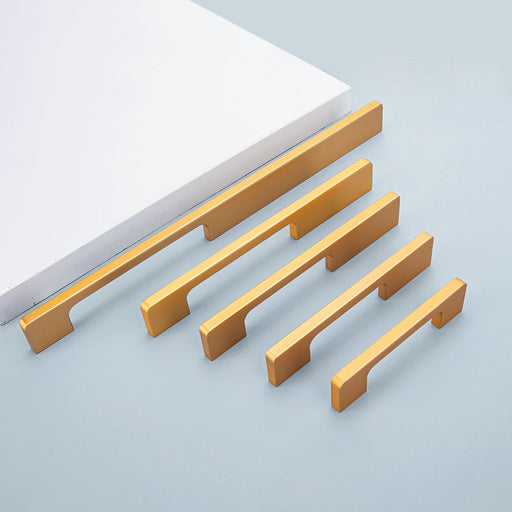 Modern Aluminum Alloy Slimline Gold Cabinet Drawer Handles