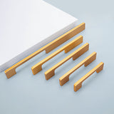Modern Aluminum Alloy Slimline Gold Cabinet Drawer Handles
