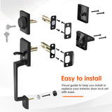 Modern Front Door Lock Reversible Entry Door Handlesets