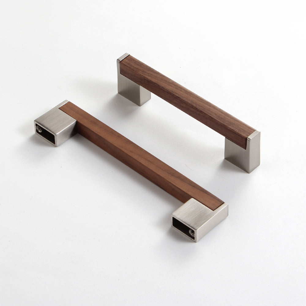 Walnut T Bar Timber Drawer Pulls for Kitchen