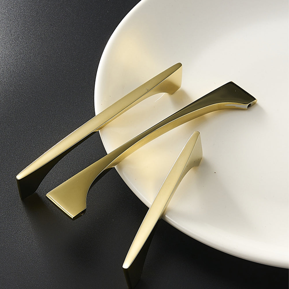 Modern Gold Brass Cabinet and Drawer Handles