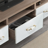 Light Luxury Gold White Creamic Kitchen Door Handles