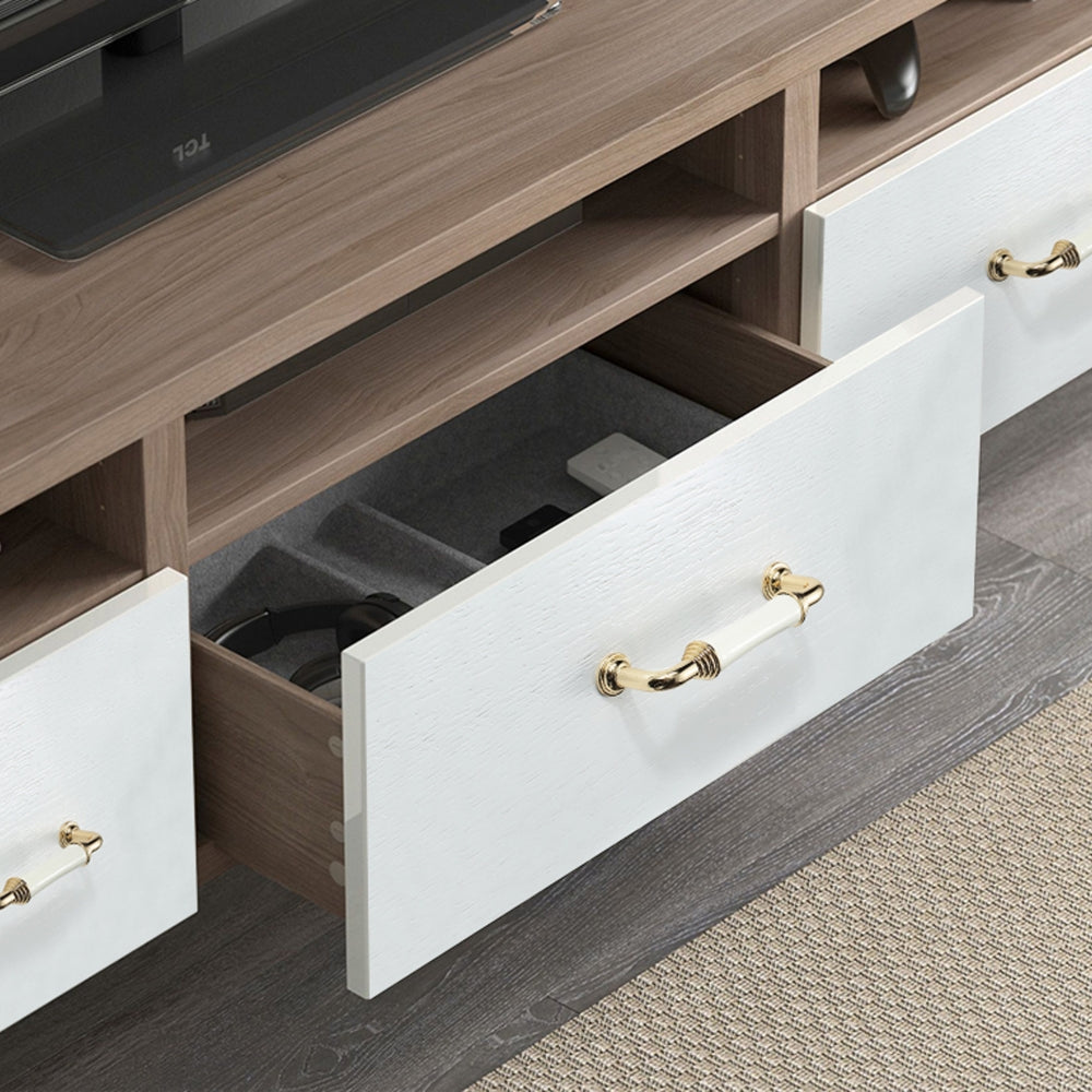 Light Luxury Gold White Creamic Kitchen Door Handles