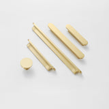 Rounded Edges Solid Brass Kitchen Cabinet Handles