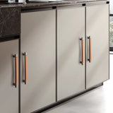 Retro Brown Leather Drawer Handles
