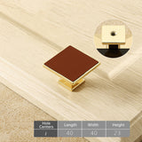 Stylish Gold Brown Leather Kitchen Cabinet Handles