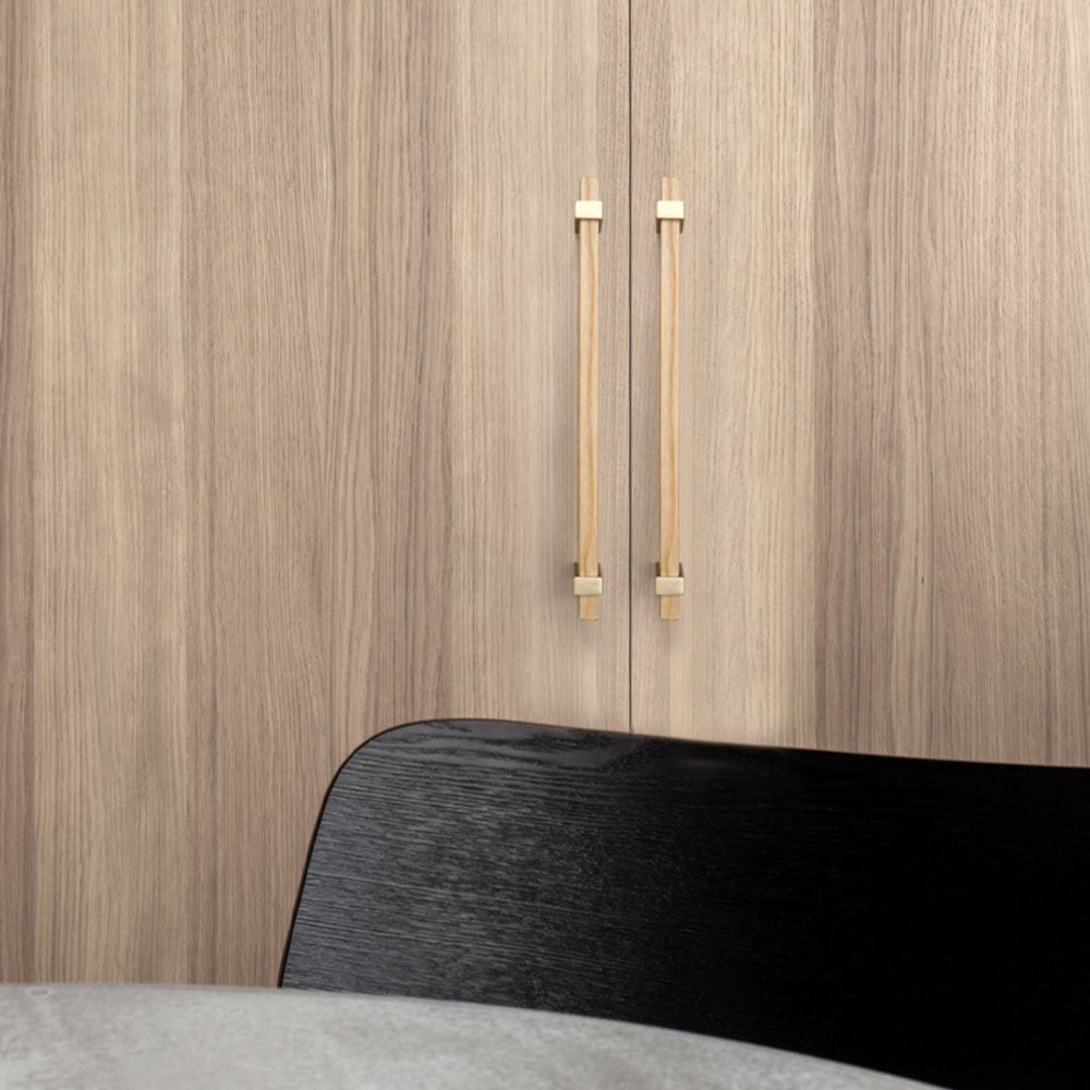 Square Wooden Walnut Kitchen Cabinet Handle