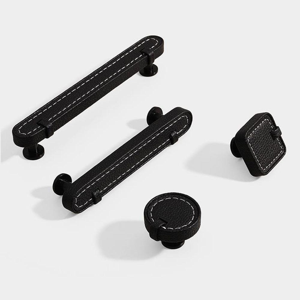 Stylish Leather Kitchen Cabinet Handles