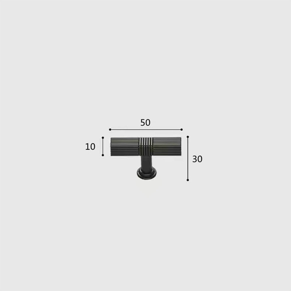Modern Solid Thickened Zinc Alloy Square Stripe Cabinet and Drawer Handles