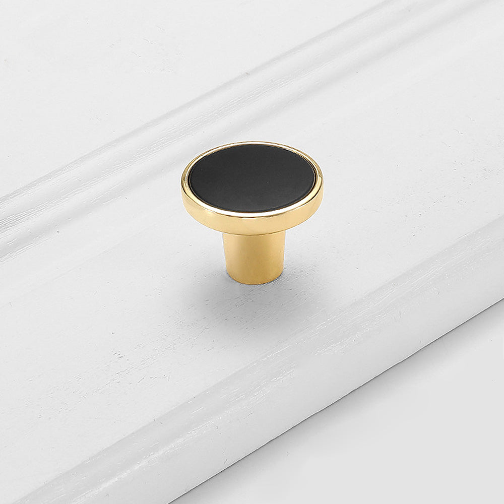 Simple Gold Solid Cabinet Handle Round Corner Pull