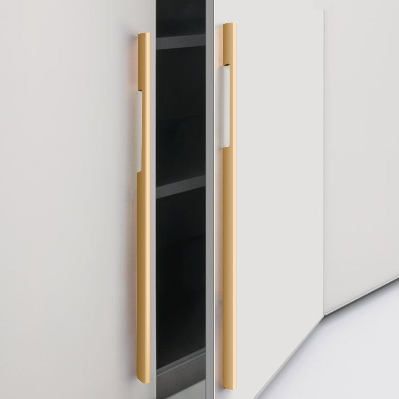 Modern Aluminum Alloy Slimline Gold Cabinet Drawer Handles