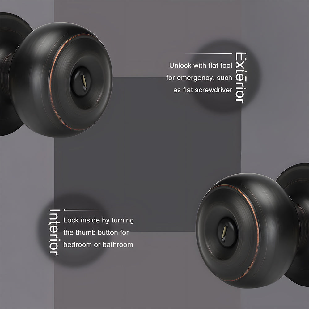 Keyless Interior Privacy Door Knobs