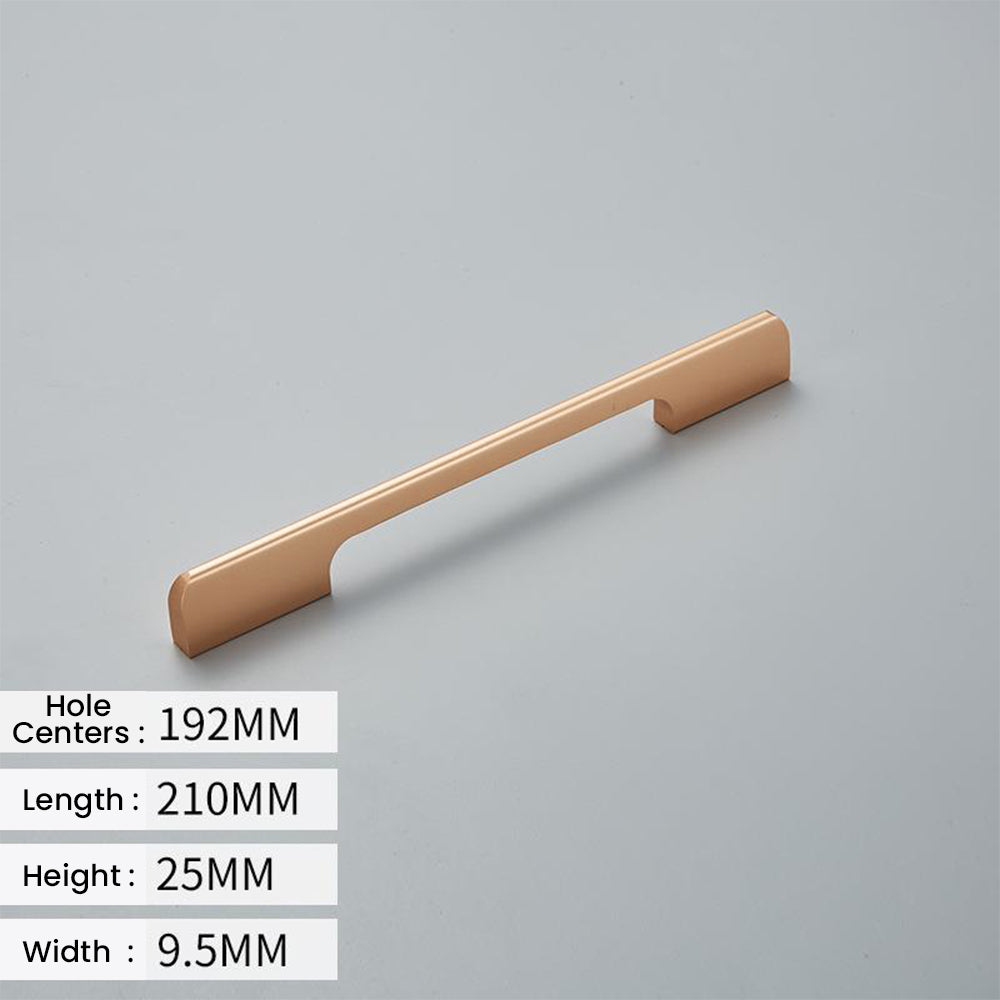 Solid Aluminum Alloy Modern Black Long Cabinet and Drawer Handles