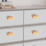 Rustic Long Beech Finish Wooden Drawer Pulls