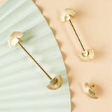 Gold Brass Scalloped Wardrobe Cabinet Pulls