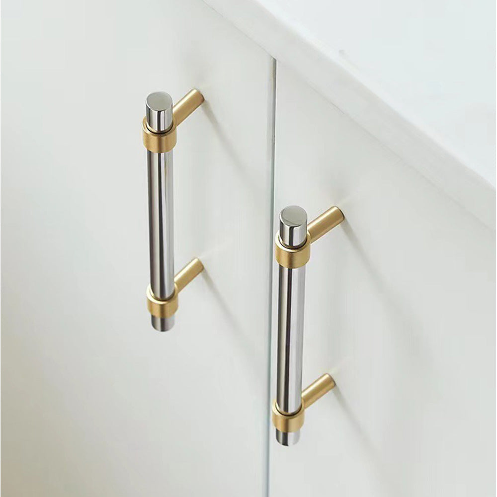 Modern Simple Luxury Silver Stainless Steel Cabinet Handles
