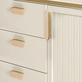 Removable Round Cabinet Wardrobe Door Wooden Handles