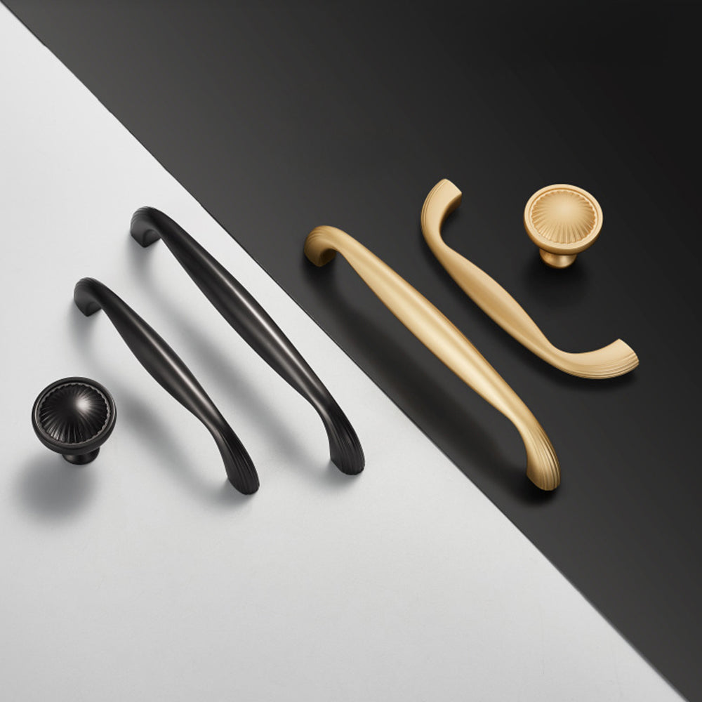 Modern Minimalist Curved Cabinet Knobs And Handles