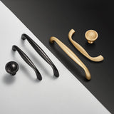 Modern Minimalist Curved Cabinet Knobs And Handles