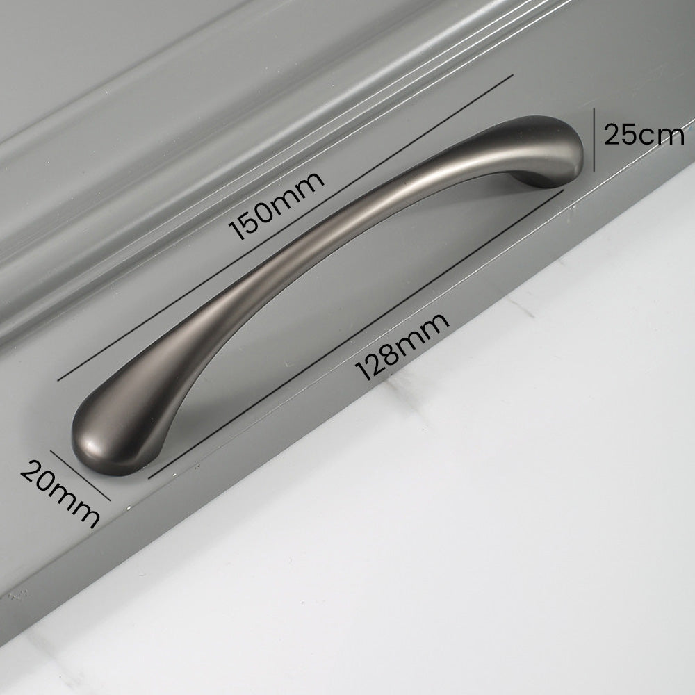 Simple Gold Modern Curved Cabinet Handles