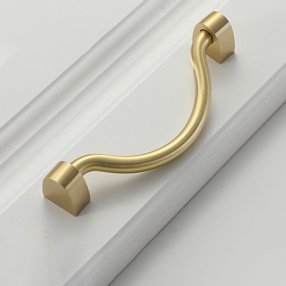 Modern Brass Drawer Handles Drop Bail Pulls Kitchen Cabinet Handles